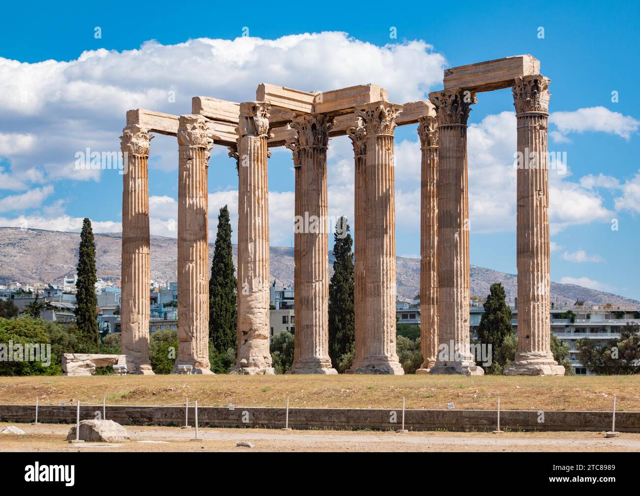 Ein Bild vom Tempel des Olympischen Zeus Stockfoto