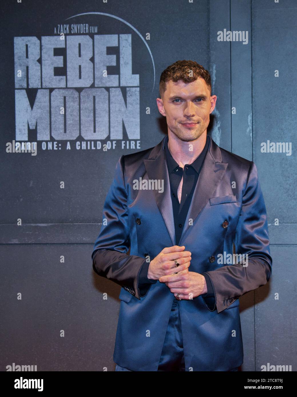 Tokio, Japan. Dezember 2023. Schauspieler Ed Skrein nimmt am Montag, 11. Dezember 2023 in Tokio an der Japan-Premiere des Netflix-Films Rebel Moon - Part One: A Child of Fire Teil. Foto: Keizo Mori/UPI Credit: UPI/Alamy Live News Stockfoto