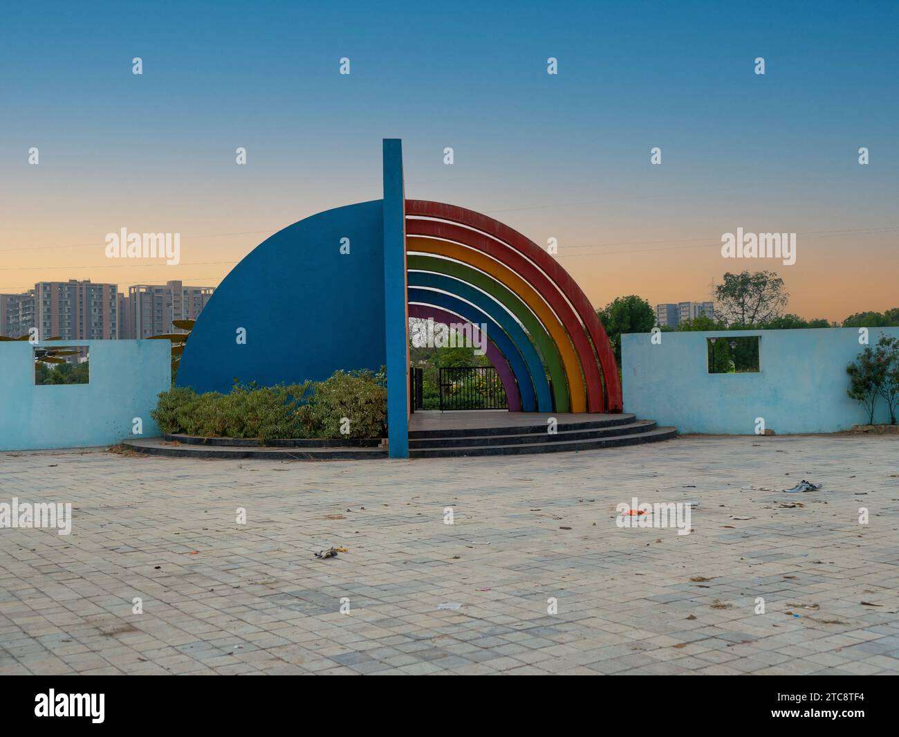 Rainbow Garden in Ahmedabad Gujarat Indien. Schöne Hintergrundansichten und Fotos suchen Stockfoto