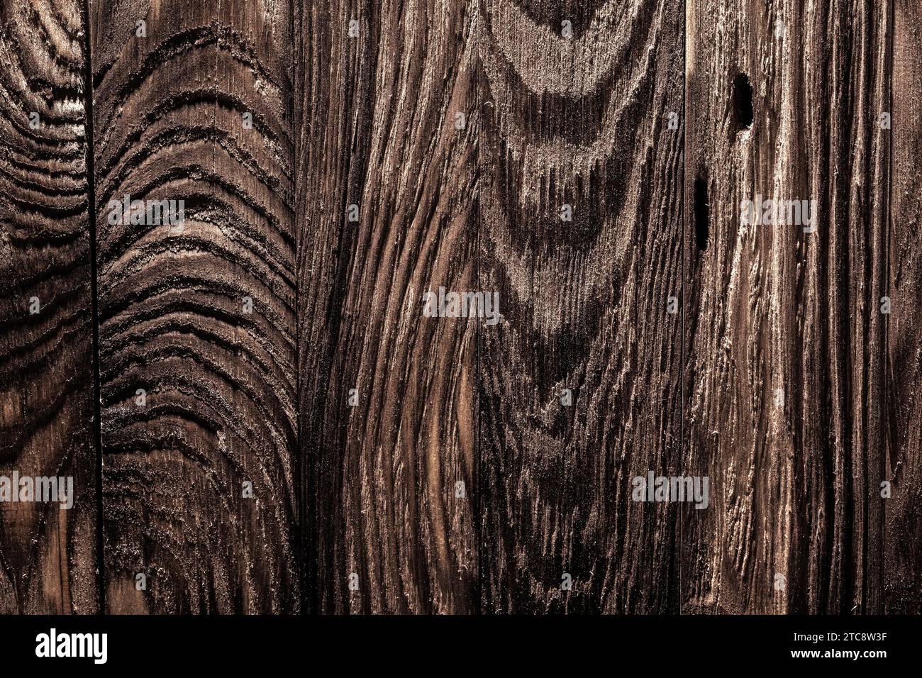 Braune Vintage-Holzstruktur Nahaufnahme Stockfoto