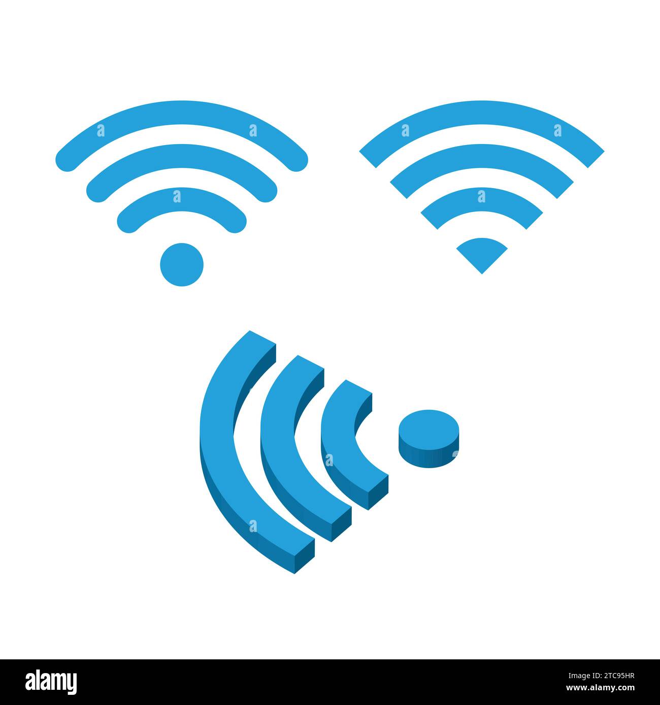 Symbol für WLAN-Signalzeichen Vektorabbildung Abbildung des wlan-Signals Stock Vektor