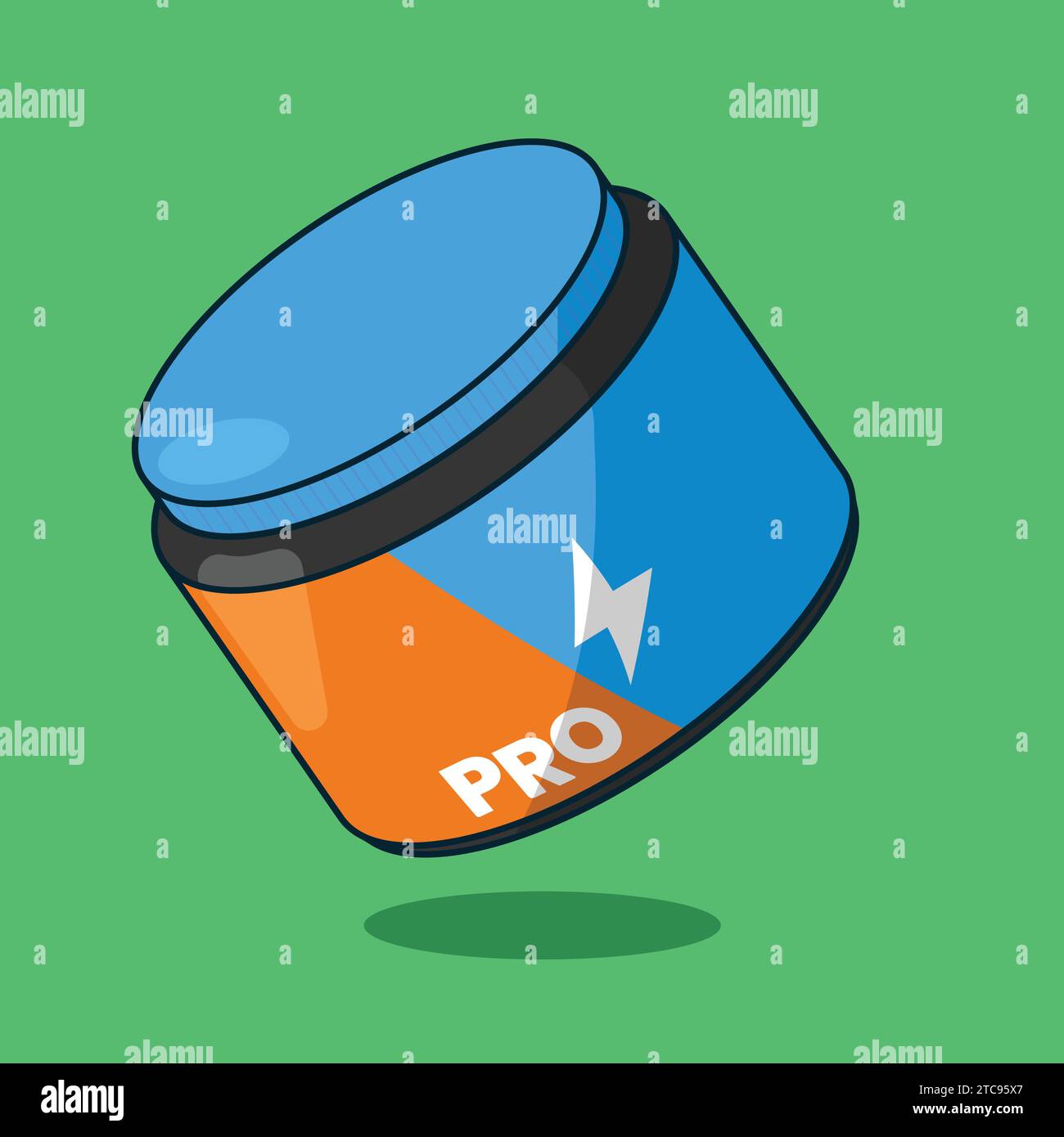 Gym Whey Protein Pulver Glas Illustration Icon Vektor Stock Vektor