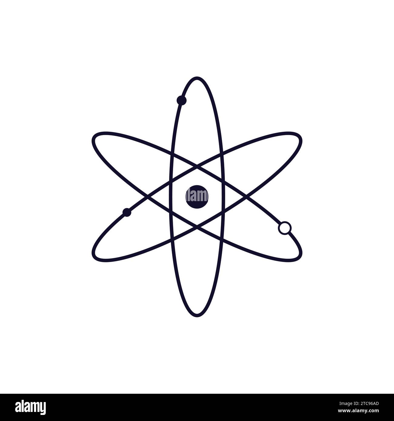 Nucleus Atom Science Icon Vektor-Illustration Stock Vektor