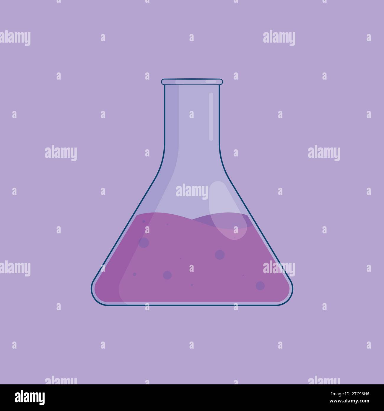 Chemie konischer Kolben Illustration chemischer konischer Kolben Stock Vektor