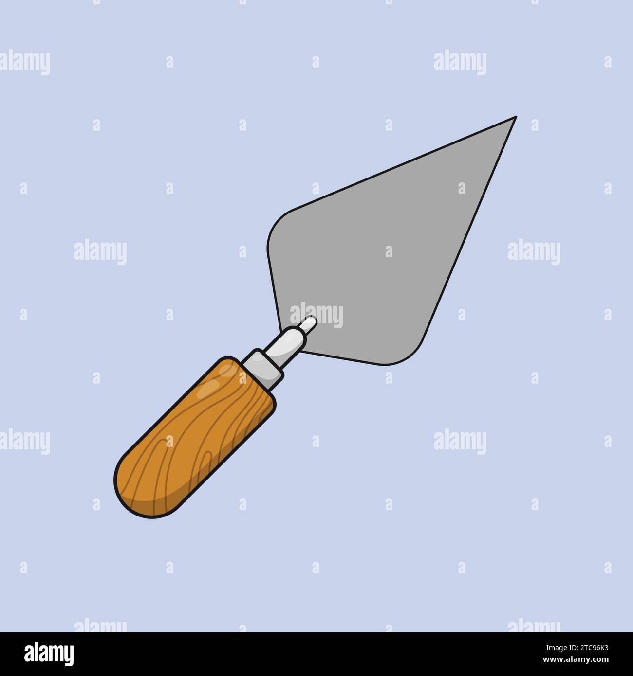 Kelle Werkzeug Illustration Vektor Bau Kelle Werkzeug Symbol Stock Vektor