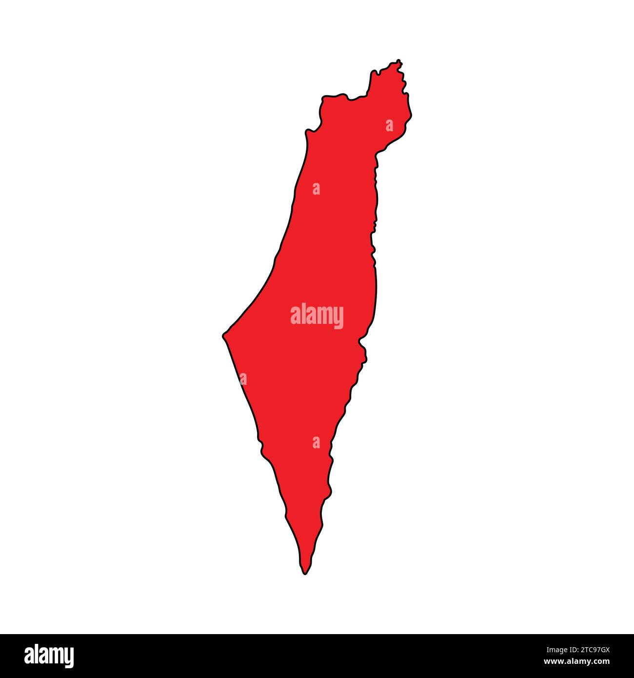 Flache Karte von Palästina Land Illustration Symbol Vektor Palästina Karte Stock Vektor