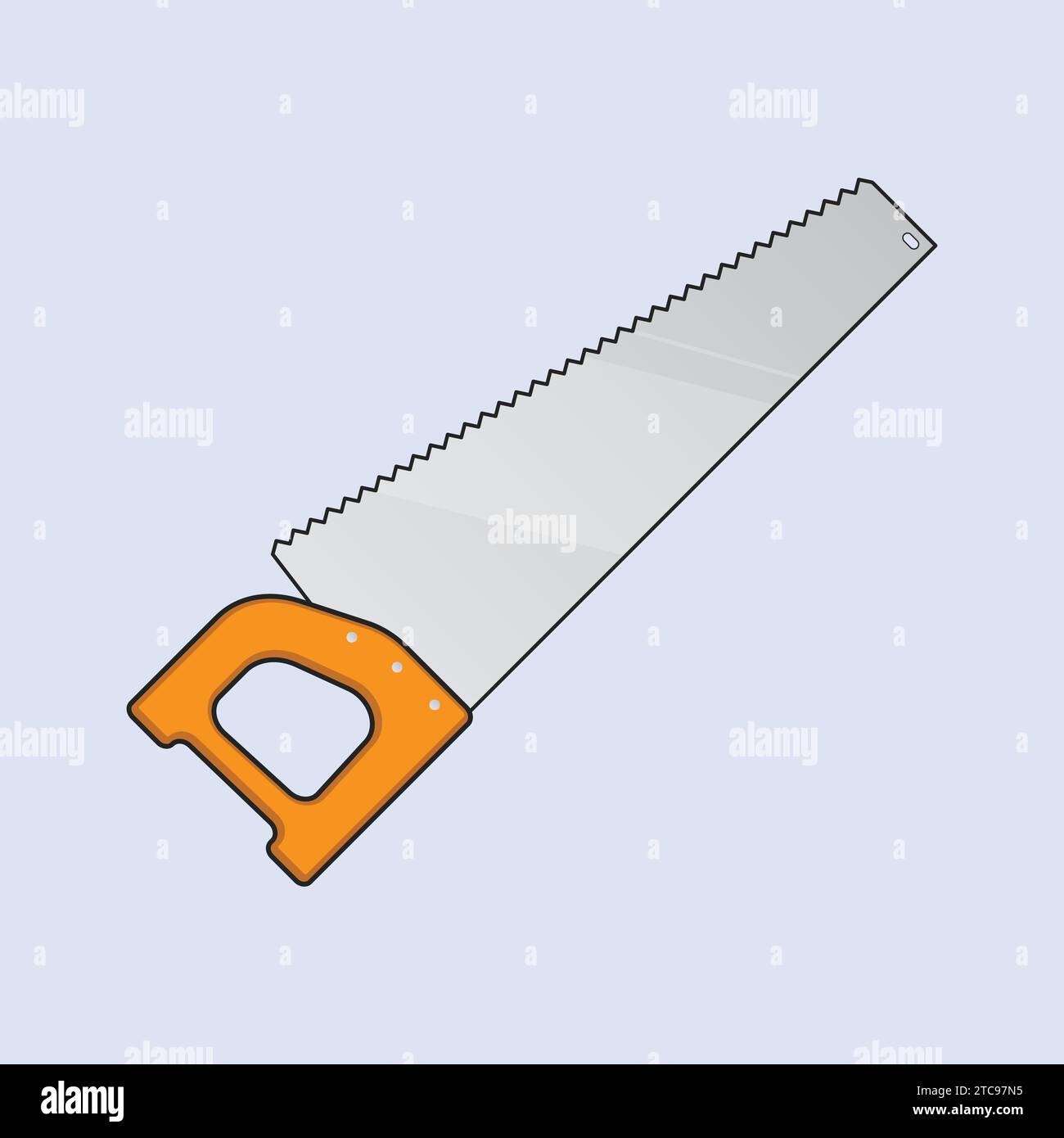 Flachsäge Vektor Symbol Illustration Konstruktion Säge Werkzeug Vektor Stock Vektor