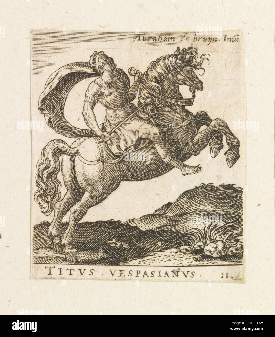 Titus Vespasianus, aus „Twelve Caesars on Horseback“ 1951 von Abraham de Bruyn Stockfoto
