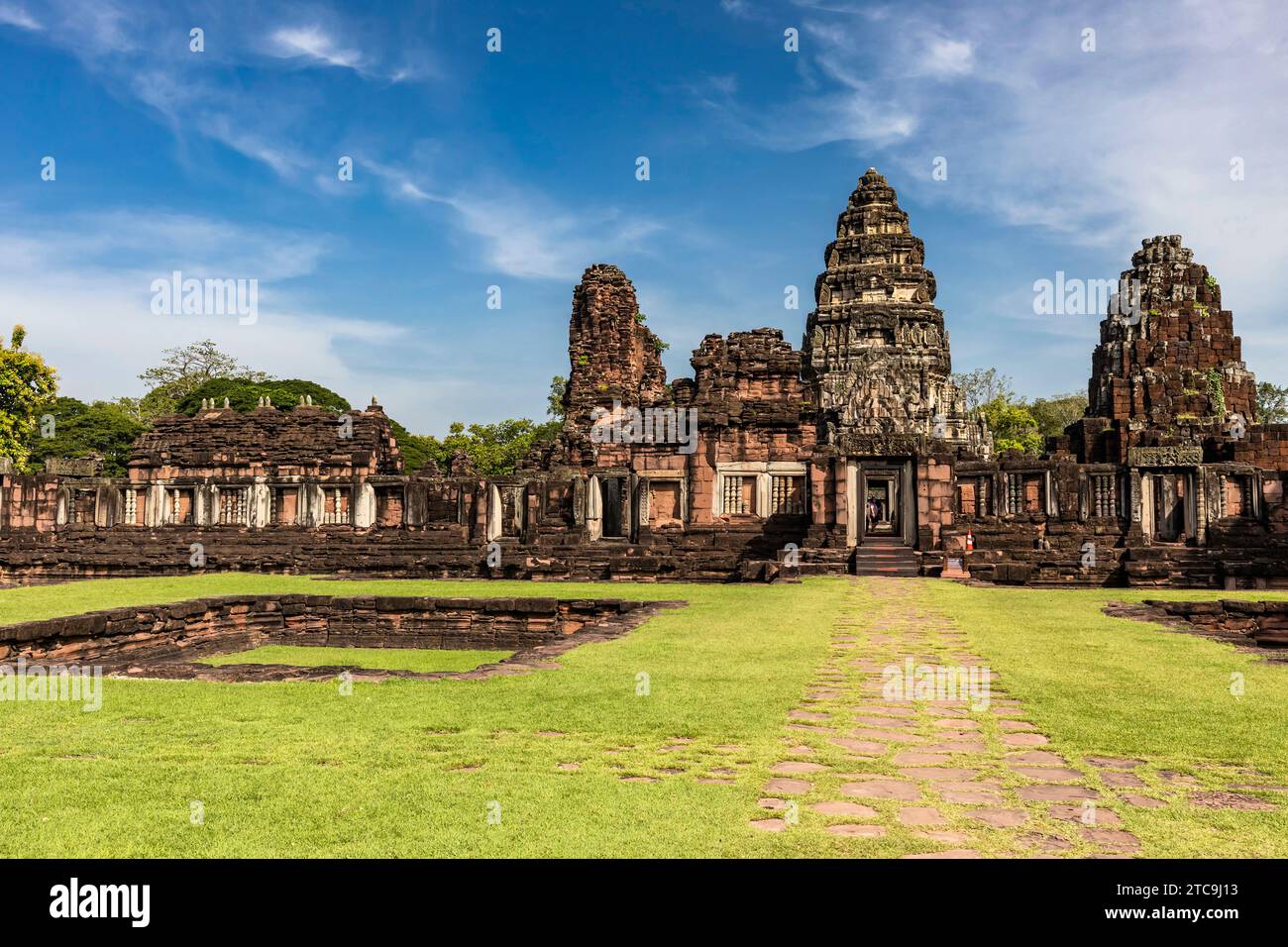 Phimai Historical Park, alter Khmer Tempel, Nakhon Ratchasima, Isan, Thailand, Südostasien, Asien Stockfoto