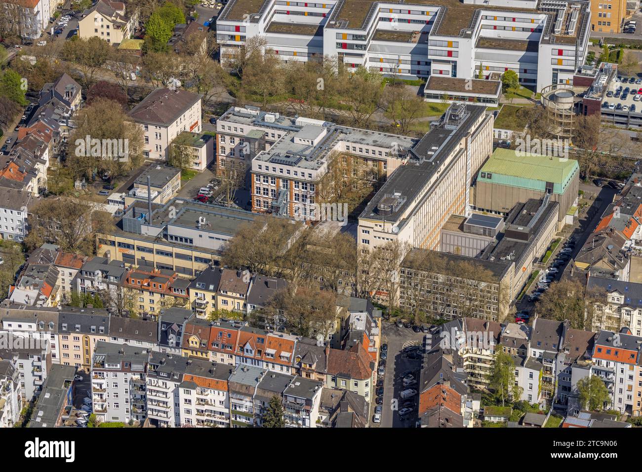 Luftaufnahme, Fachhochschule Dortmund, Westfalenhalle Dortmund, Ruhrgebiet, Nordrhein-Westfalen, Deutschland Stockfoto