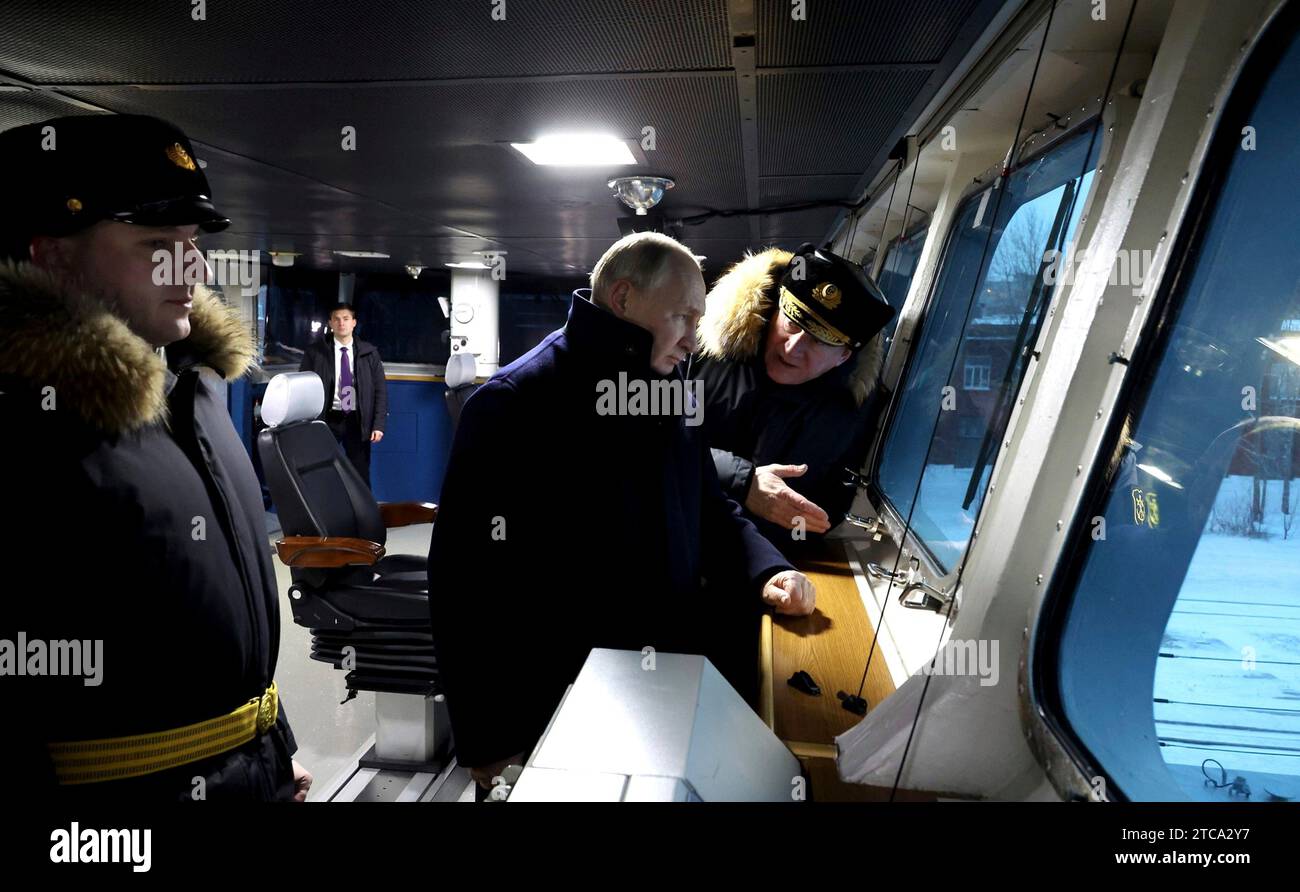 Sewerodwinsk, Russland. Dezember 2023. Der russische Präsident Wladimir