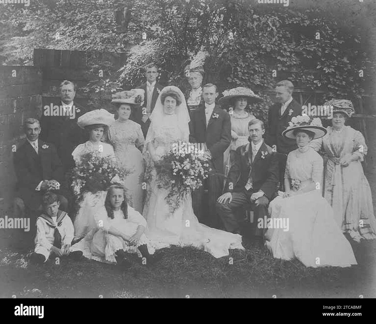 Hochzeitsfeier von Effie Ragsdale und Robert Chandless, Halifax, Nova Scotia, Kanada, 2. August 1910 Stockfoto