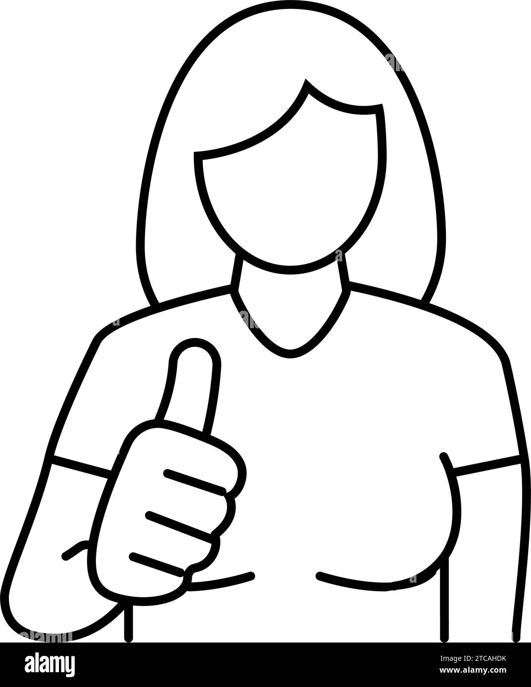 Frau, die die Vektordarstellung der Klassensymbole zeigt Stock Vektor