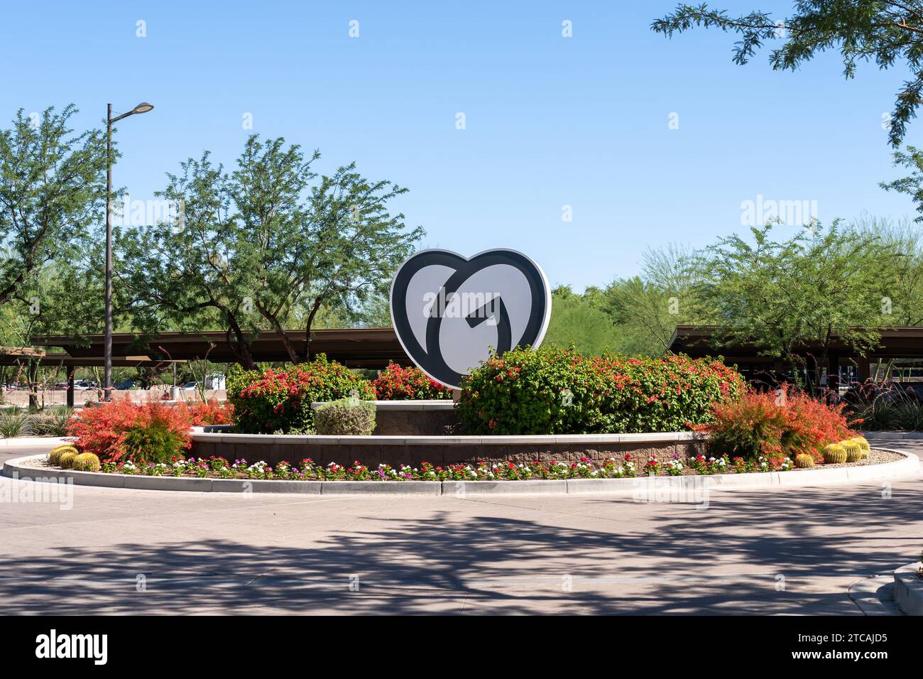 GoDaddy-Logo am Hauptsitz in Tempe, Arizona, USA Stockfoto