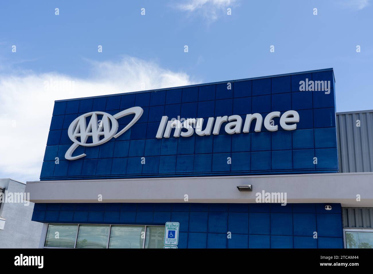 AAA Versicherungsbüro in Las Vegas, Nevada, USA Stockfoto