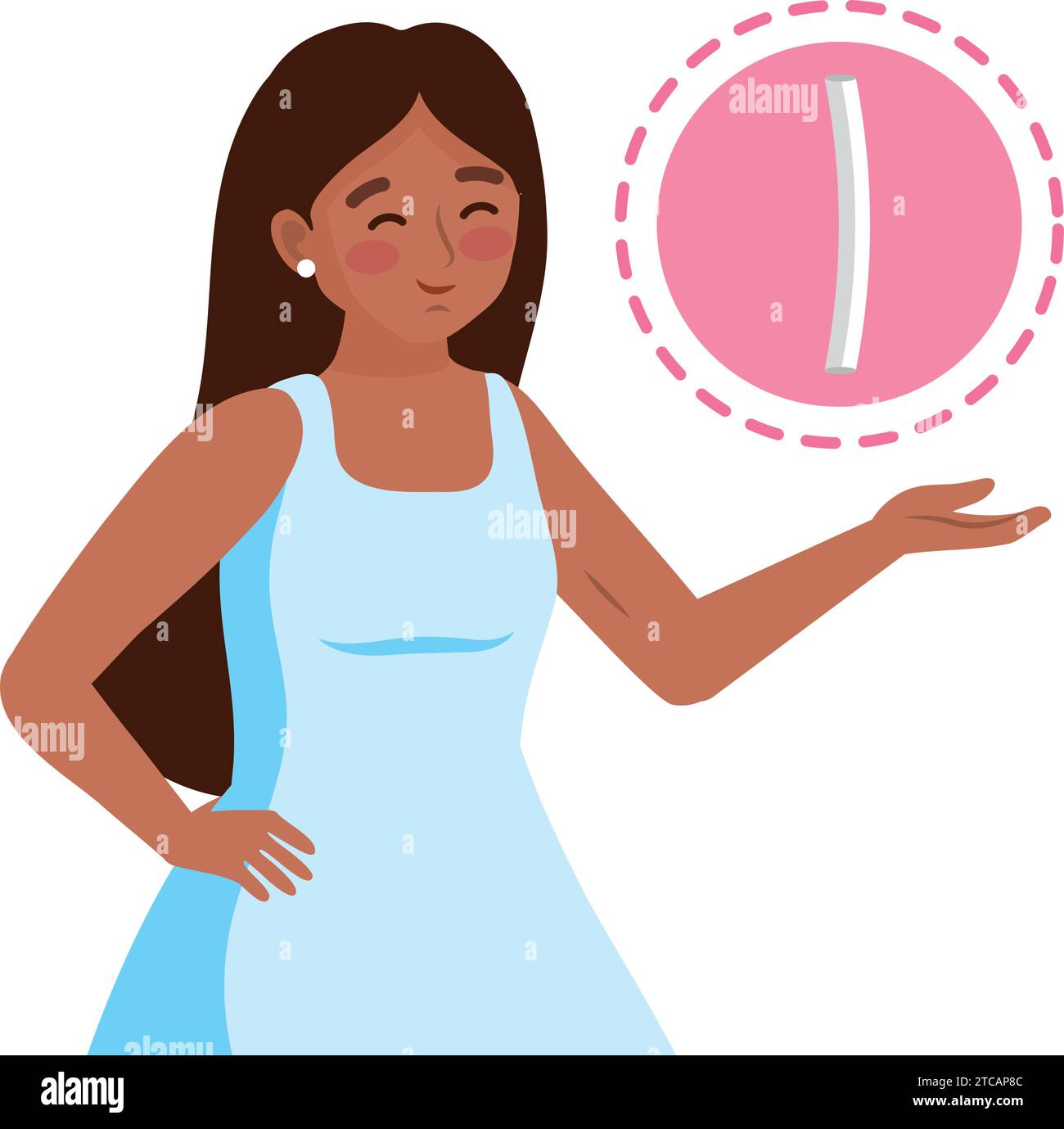 Das weibliche Kontrazeptiva-Implantat Stock Vektor