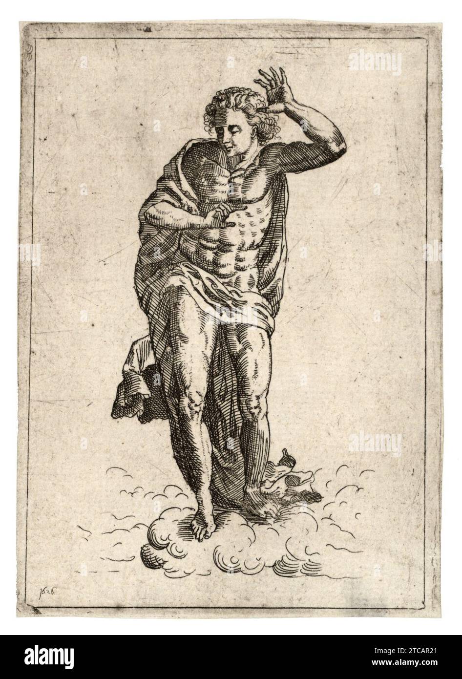 Wenzel Hollar – Jesus in Michelangelos „Letztes Gericht“. Stockfoto