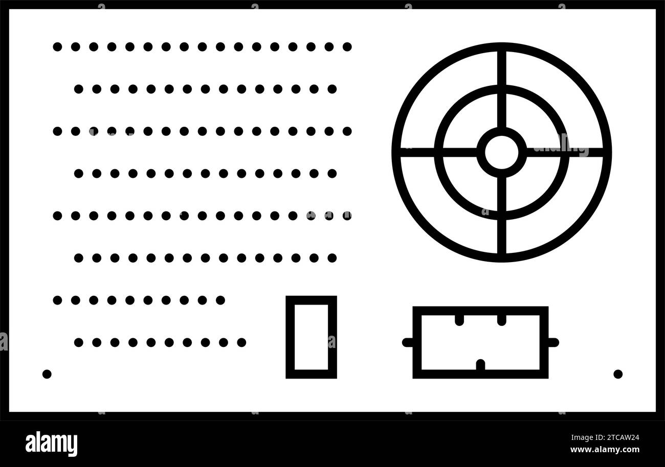 Vektordarstellung des Liniensymbols für die Stromversorgung Electrical Engineer Stock Vektor