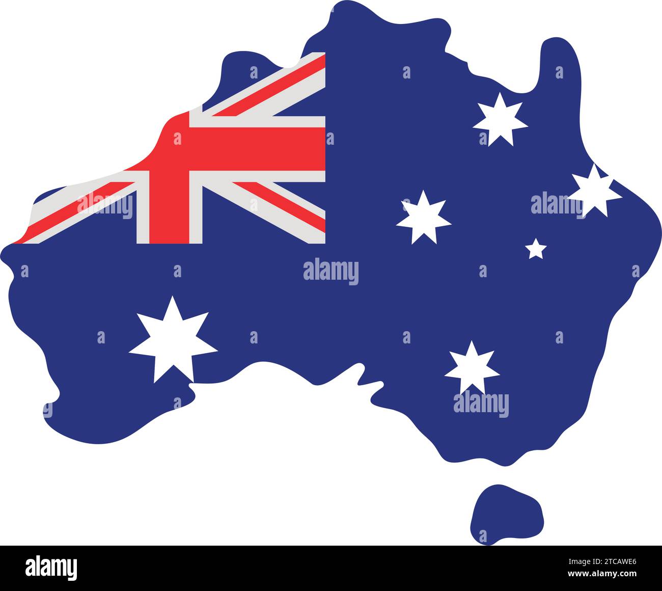 Abbildung der australien-Karte Stock Vektor