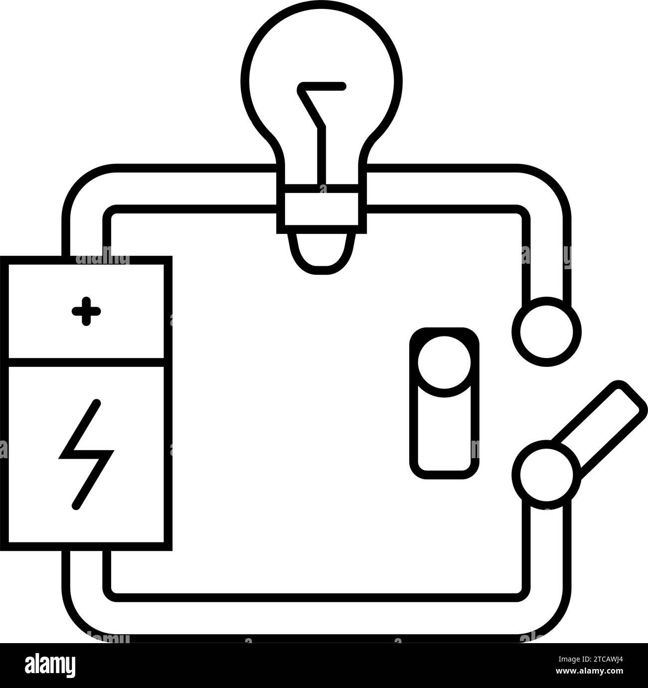 Vektordarstellung des Liniensymbols für Elektrotechniker Stock Vektor