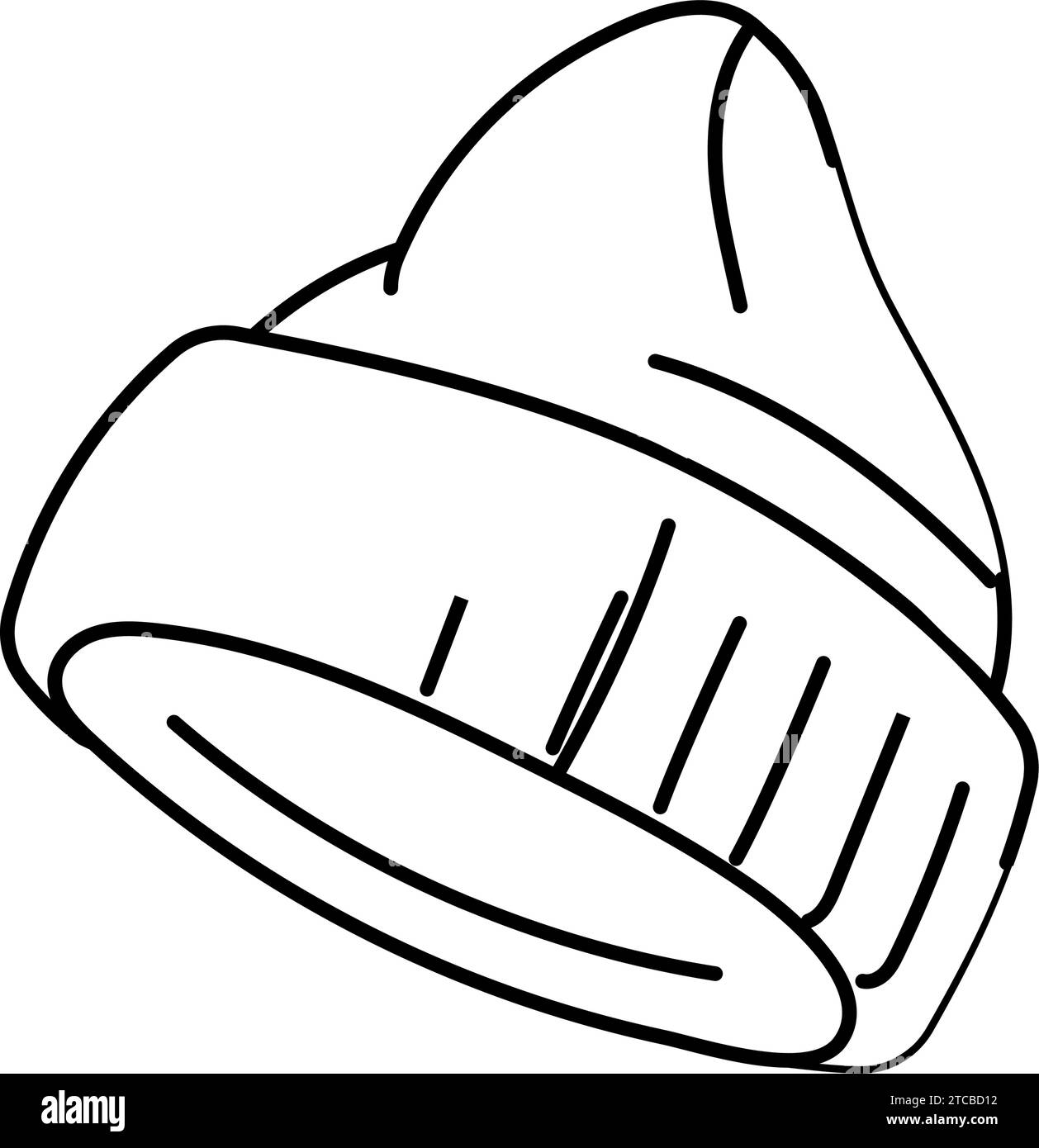 Vektordarstellung des Symbols für Winterhut-Mütze Stock Vektor