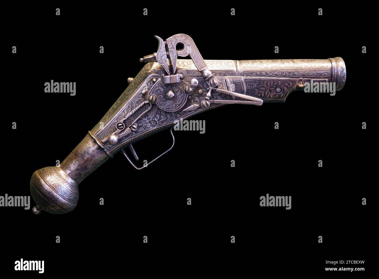 Wheellock Pistol-MAHG Arm A 255-P8050293-schwarz. Stockfoto