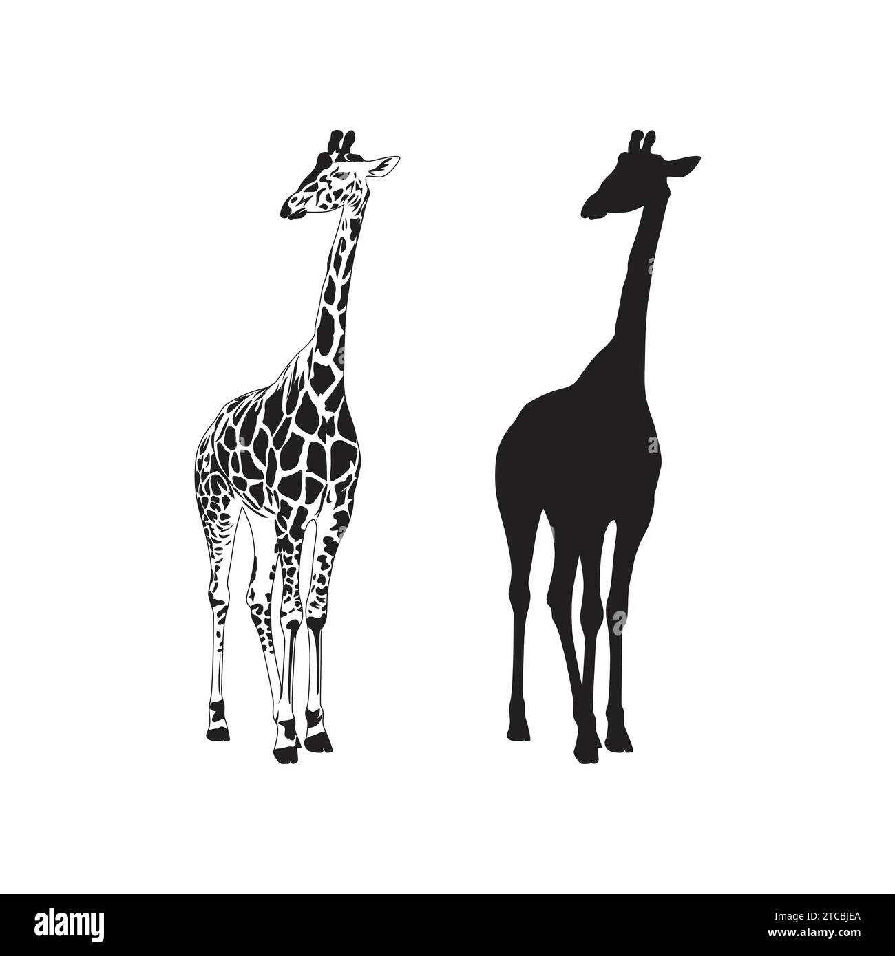 Handgezeichnetes Giraffen-Design Stock Vektor