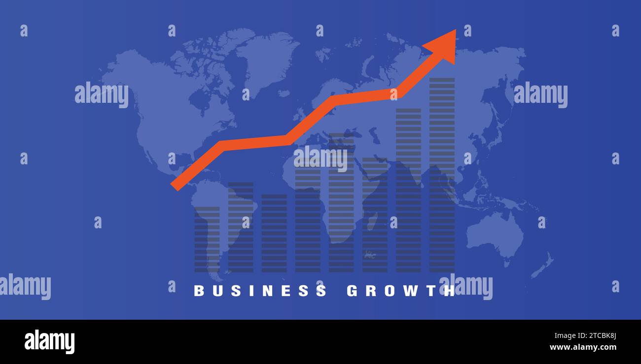 Vector Business Growth Steps Diagramm Pfeil Konzept Stock Vektor