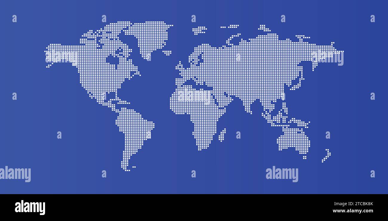 Blauer Hintergrund der Weltkarte Stock Vektor