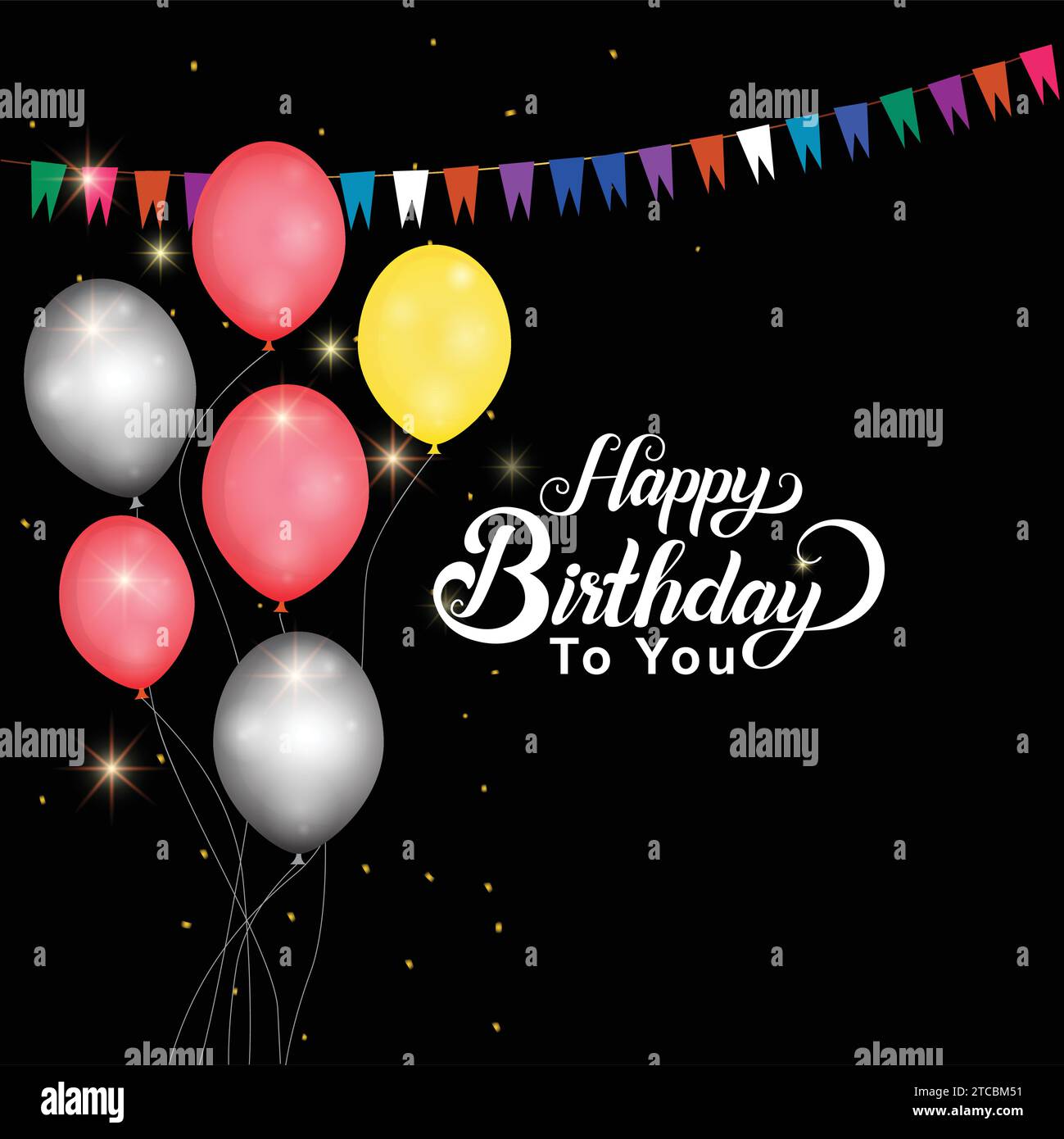 Vektor Happy Birthday Hintergrund mit Ballons Stock Vektor