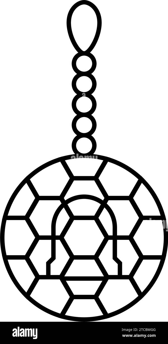 Vektordarstellung des Symbols mit der Vogellinie des Spielzeug-Papageienvögels Stock Vektor