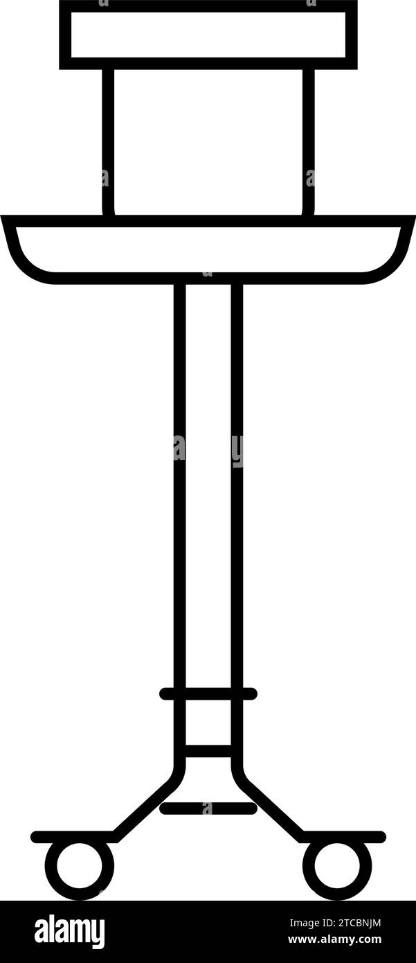 Steh-Papageienvektor-Vektordarstellung der Vogellinie Stock Vektor