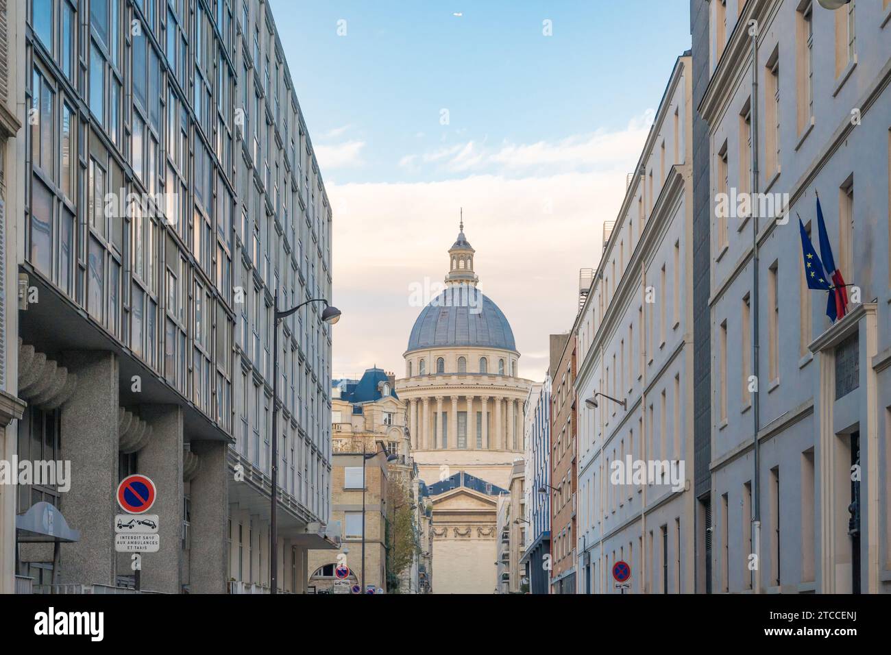 Paris, Frankreich, Stadtbild des linken Ufers in Paris mit Pantheon, nur Editorial. Stockfoto
