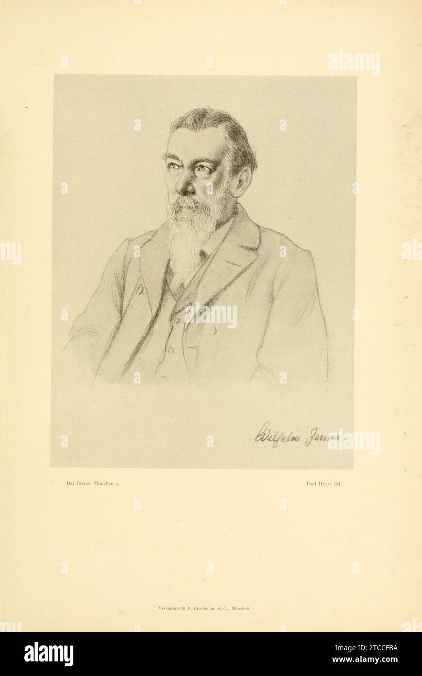 Wilhelm Jensen von Paul Heyse. Stockfoto