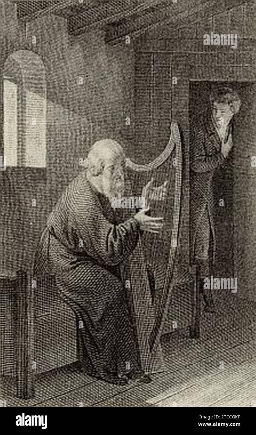 Wilhelm Meister Harfner 225px. Stockfoto