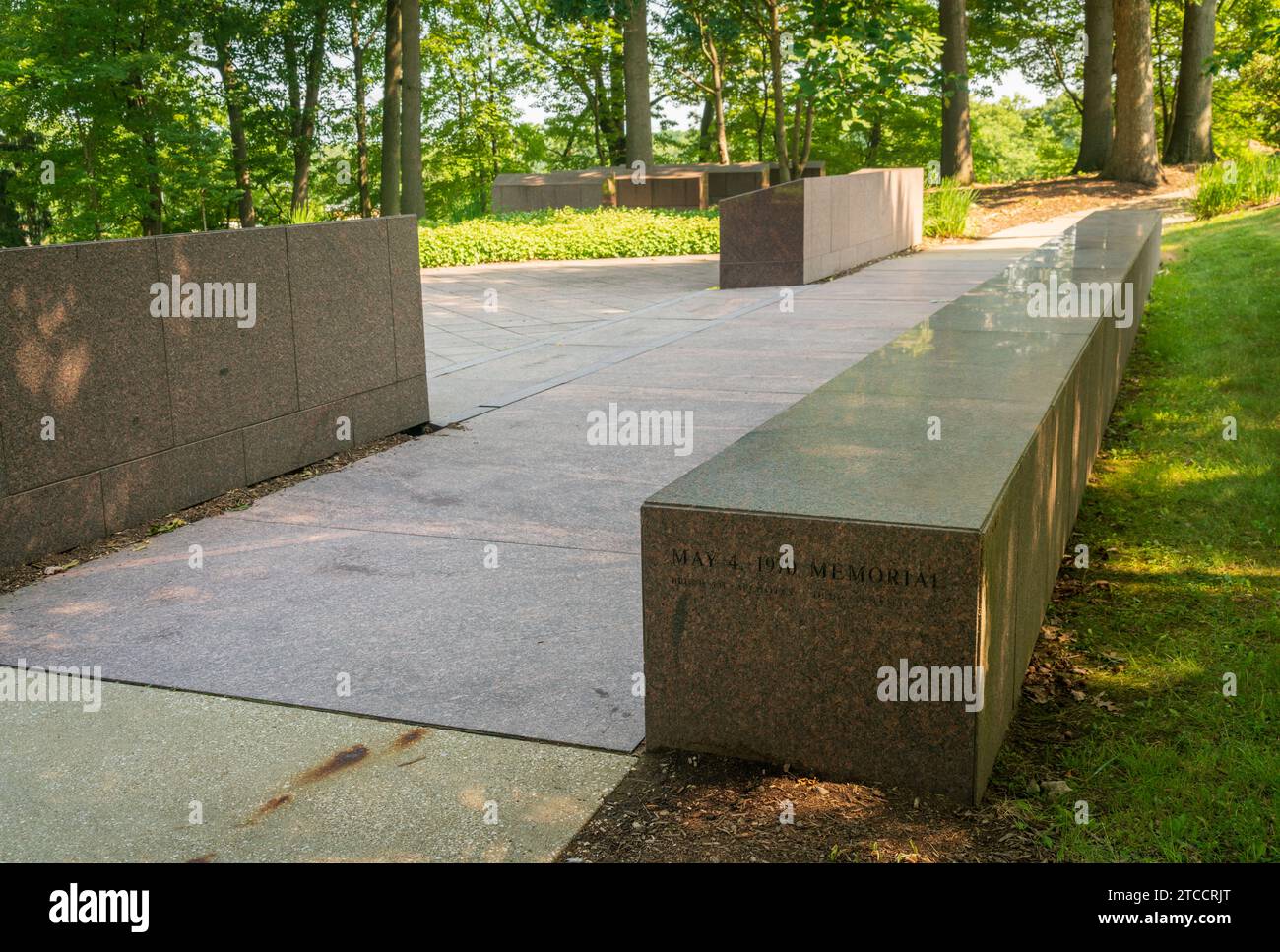 Gedenkstätte am 4. Mai an der Kent State University Stockfoto