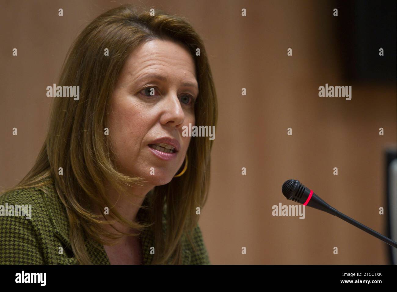 04/30/2013 Madrid. Pressekonferenz der staatlichen Anti-Doping-Agentur. ANA Muñoz Foto, Isabel Permuy Archdc Isabel B Permuy. Quelle: Album / Archivo ABC / Isabel B Permuy Stockfoto