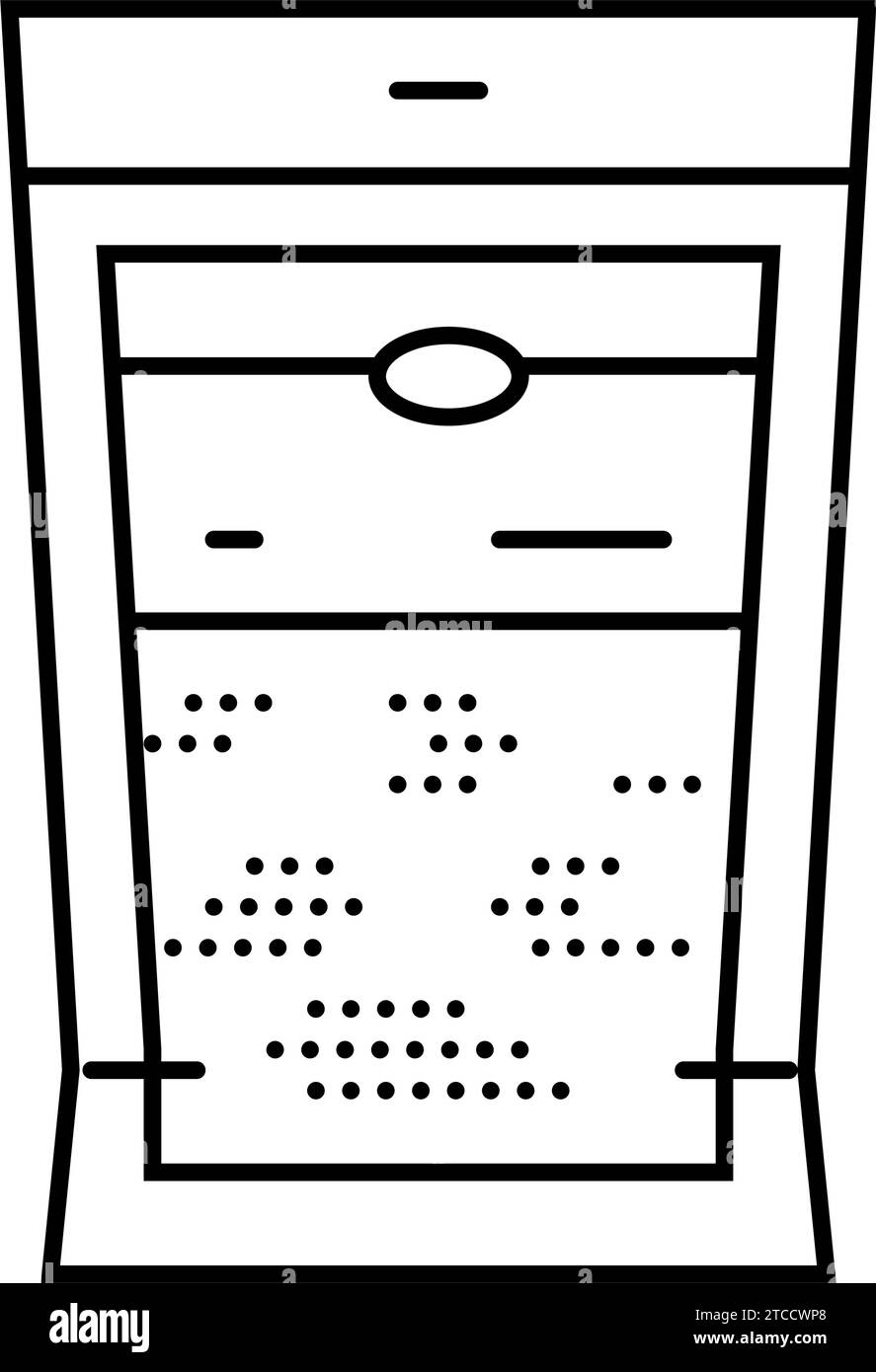 Hamster Bettwäsche Haustier Linie Symbol Vektor Illustration Stock Vektor