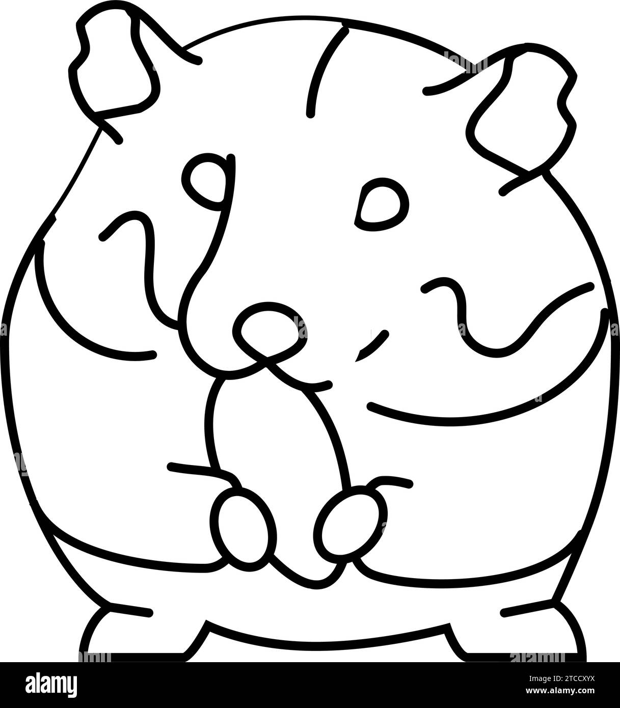 Vektor-Illustration für Hamster, der Haustier isst Stock Vektor