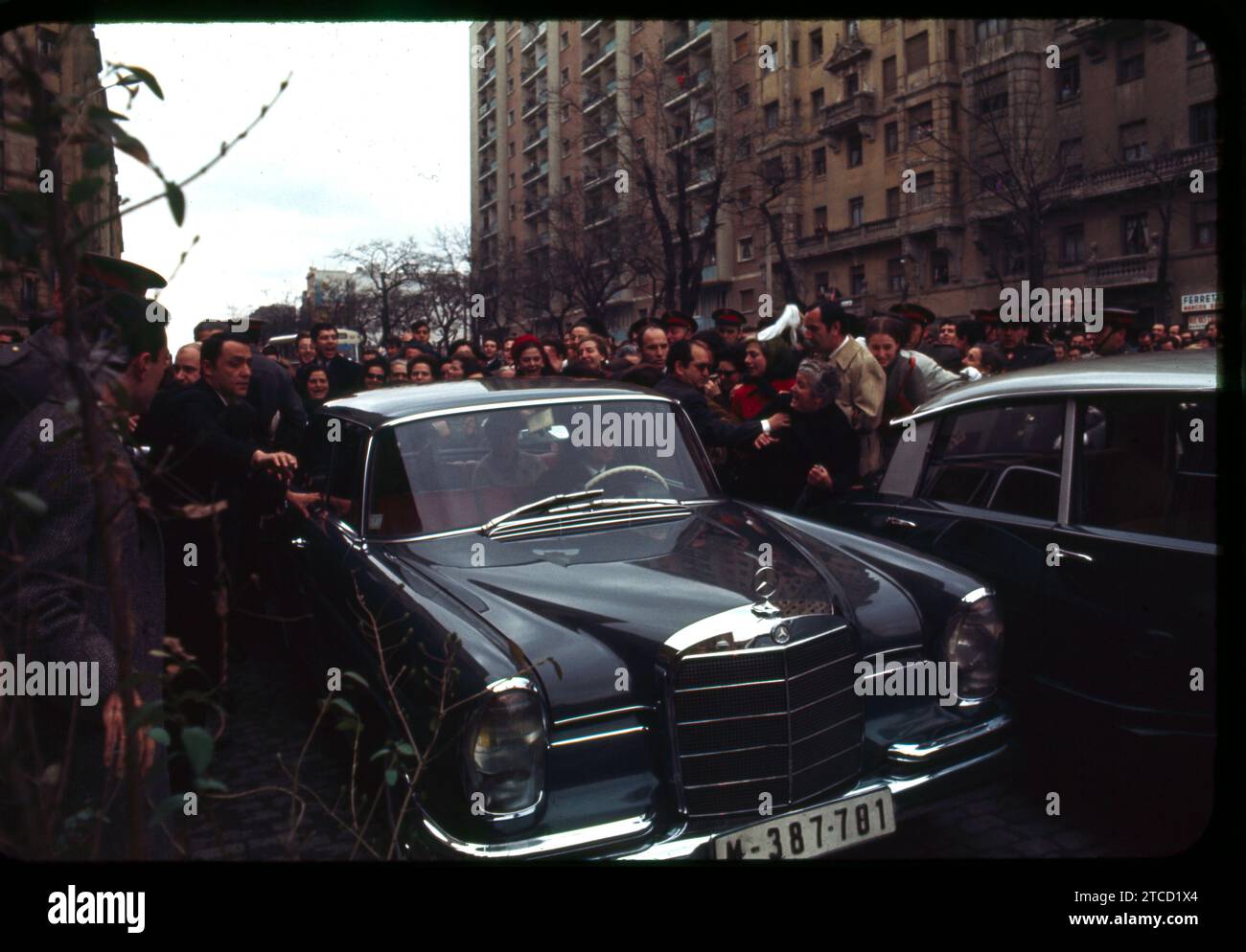 Madrid, 02.09.1968. Königin Victoria Eugenia besucht Madrid anlässlich der Geburt ihres Urenkels, des Infanten Don Felipe. Auf dem Bild, der Besuch der Königin beim Roten Kreuz. Quelle: Album / Archivo ABC / Jaime Pato,Álvaro García Pelayo,José Sánchez Martínez Stockfoto