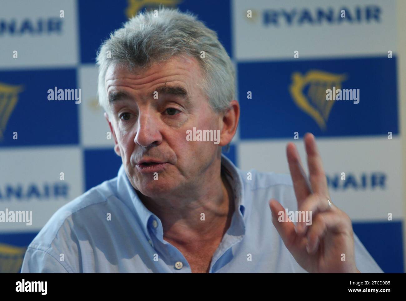 Madrid, 22.08.2017. Pressekonferenz von Ryanair CEO Michael O'Leary. Foto: Ernesto Agudo ARCHDC. Quelle: Album/Archivo ABC/Ernesto Agudo Stockfoto