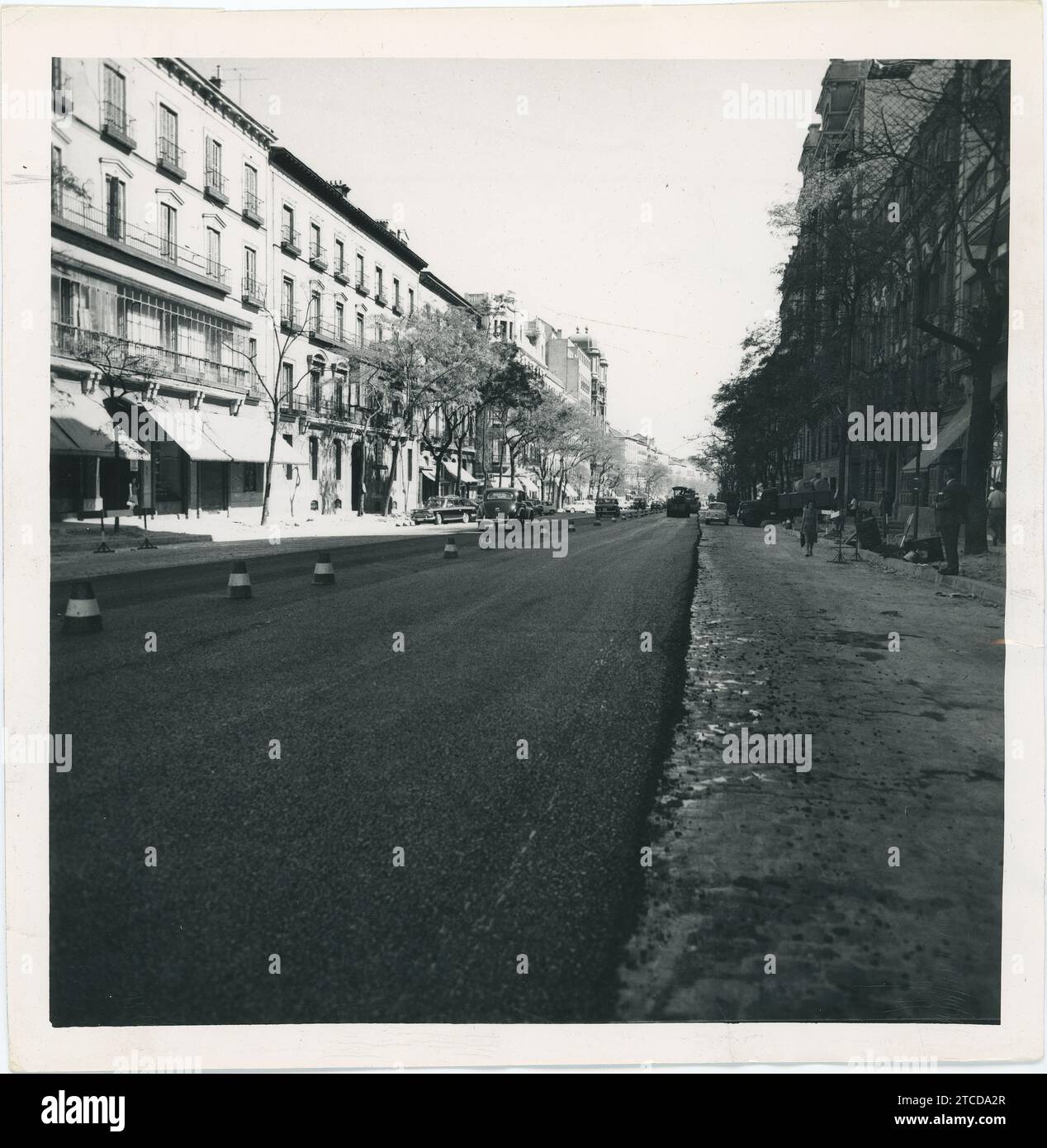 Madrid, Juli 1965. Aspekte der Arbeiten in der Serrano-Straße. Quelle: Album / Archivo ABC / Manuel Sanz Bermejo Stockfoto