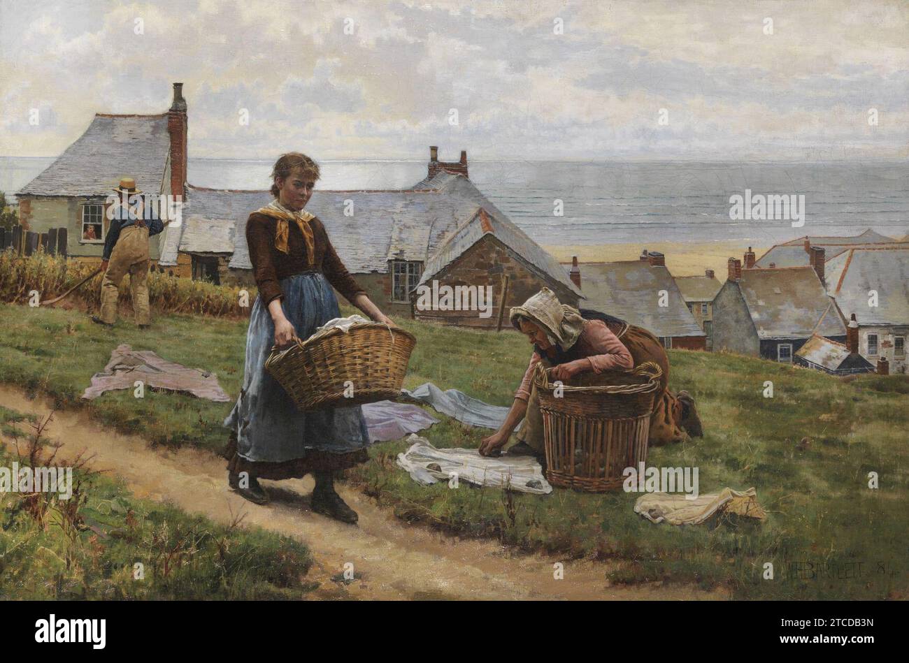 William Bartlett Ein schlechter Wind für Fische, aber ein guter zum Trocknen. Stockfoto