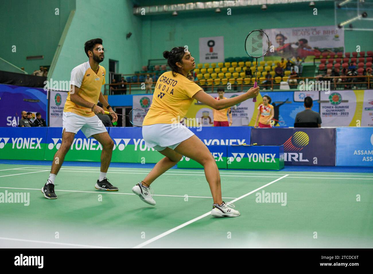 Guwahati, Indien. Dezember 2023. (L-R) Dhruv Kapila und Tanisha Crasto ...