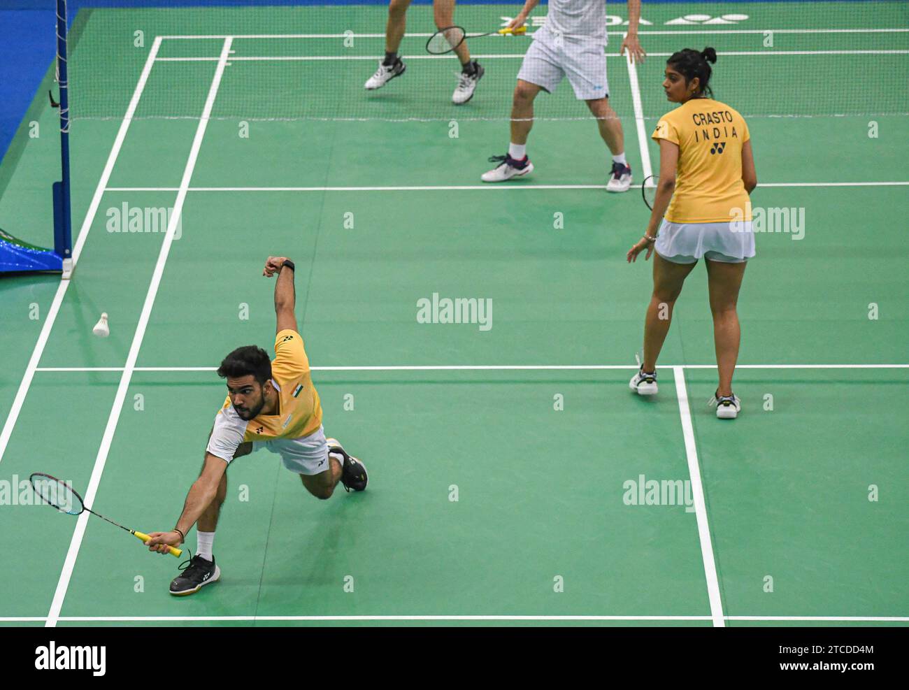 Dhruv Kapila und Tanisha Crasto aus Indien treten im Halbfinale des Mix ...
