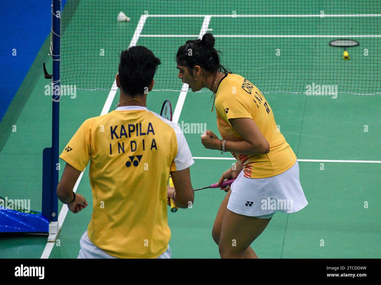 Dhruv Kapila und Tanisha Crasto aus Indien treten im Halbfinale des Mix ...