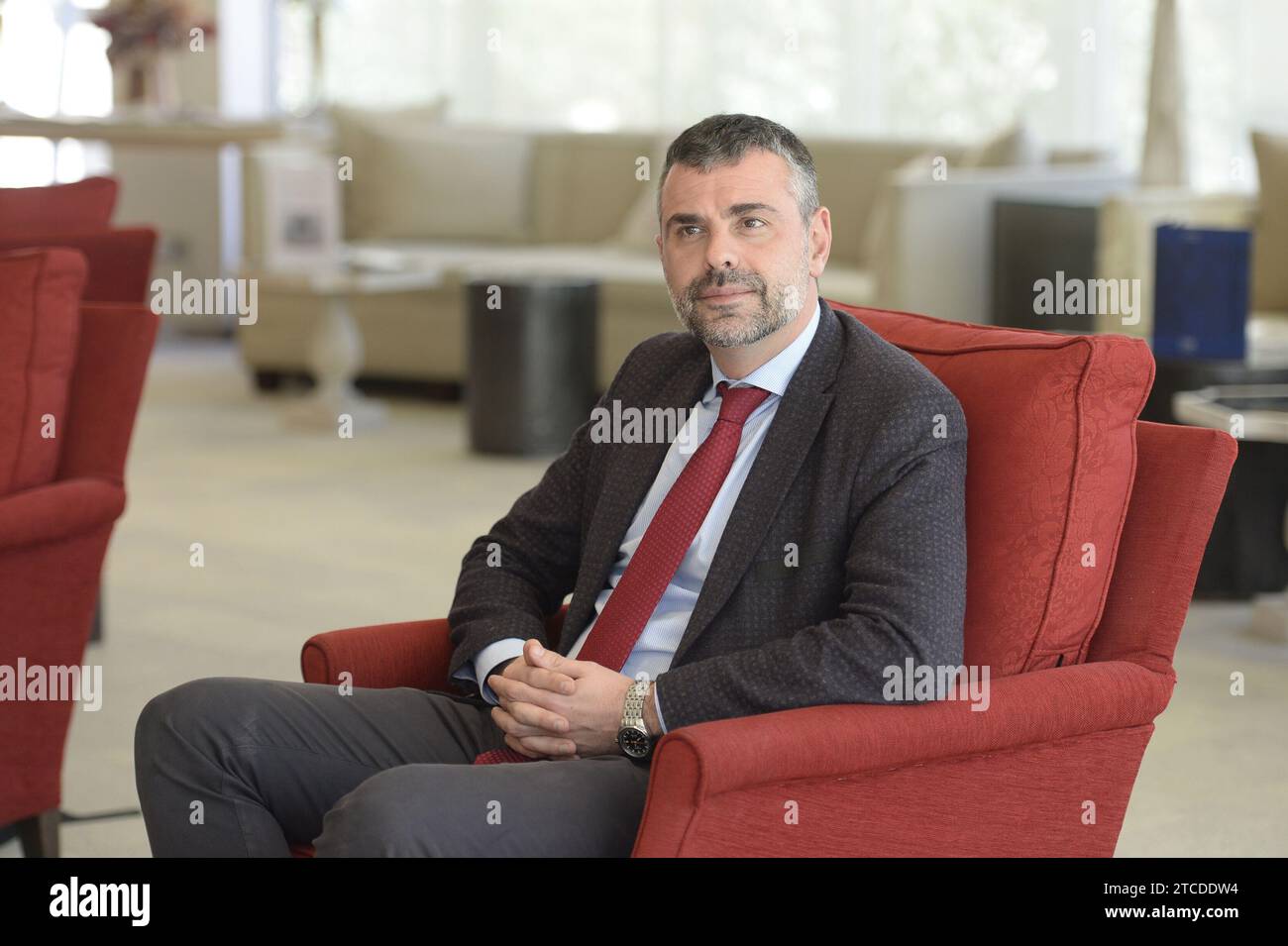 Barcelona, 03.06.2018. Interview mit dem ehemaligen Stadtrat Santi Vila. Foto: Inés Baucells ARCHDC. Quelle: Album / Archivo ABC / Inés Baucells Stockfoto