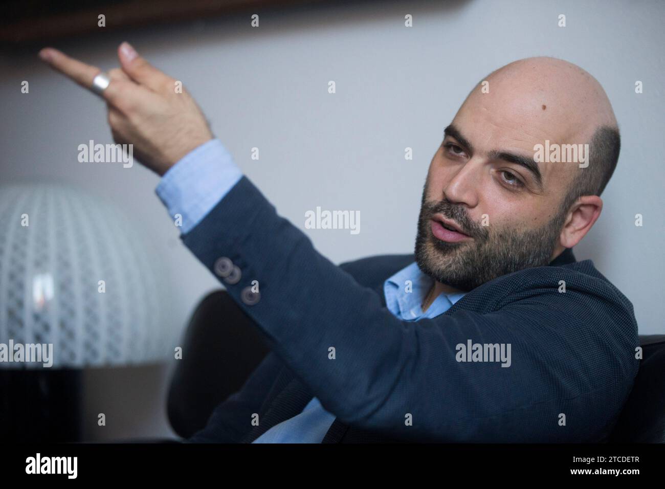 Madrid, 09.11.2017. Interview mit dem Schriftsteller Roberto Saviano. Foto: Ángel de Antonio ARCHDC. Quelle: Album / Archivo ABC / Ángel de Antonio Stockfoto