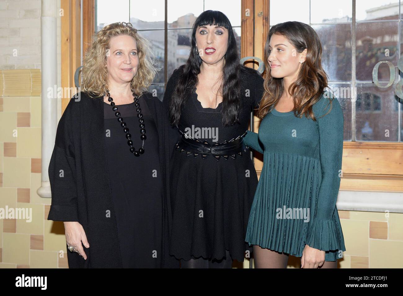 Barcelona, 02.02.2018. Tribut an Azzedine Alaia bei 080 Barcelona Fashion. Im Bild Hiba Abouk, Rossy de Palma und Lisa Lovatt Smith. Foto: Ines Baucells ARCHDC. Quelle: Album / Archivo ABC / Inés Baucells Stockfoto