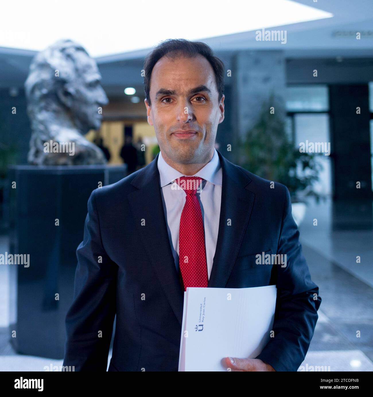 Madrid, 04.06.2018. Der Rektor der Universität Rey Juan Carlos, Javier Ramos, während seines Auftritts vor der Presse über Cristina Cifuentes' Master-Abschluss. Foto: Ignacio Gil. ARCHDC. Quelle: Album / Archivo ABC / Ignacio Gil Stockfoto